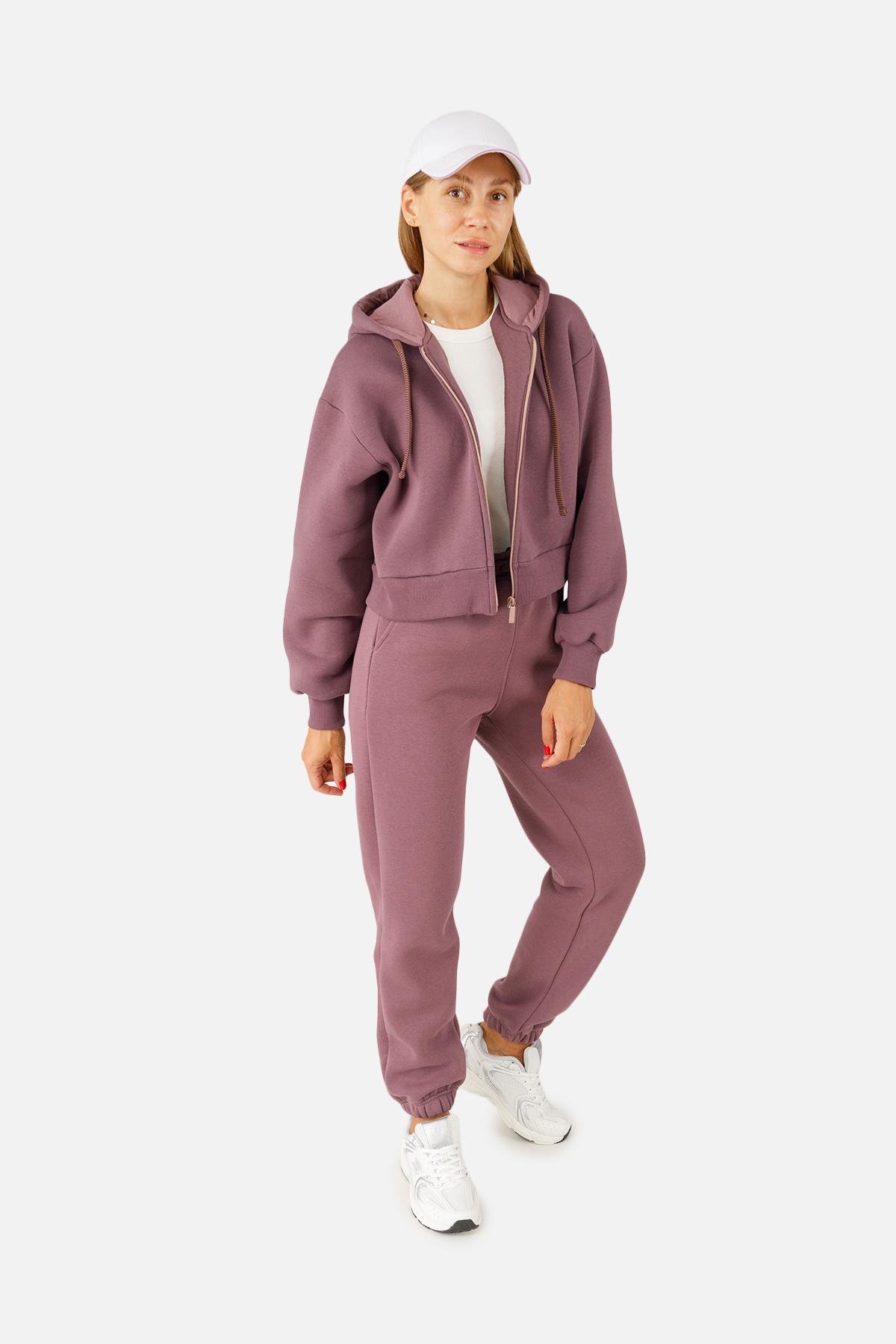 Толстовка жіноча ЦБ-00254557 р. 44 Фіолетовий (SKT001004675) - фото 4