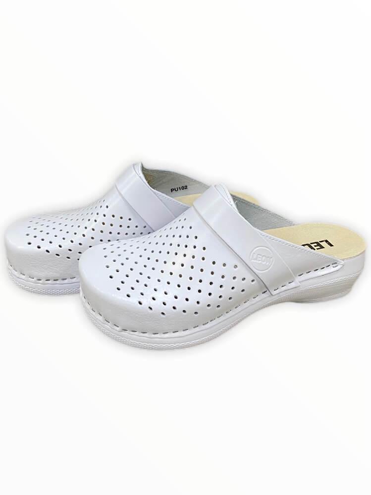 Женские сабо кожаные Leon PU102 р. 39 Белый