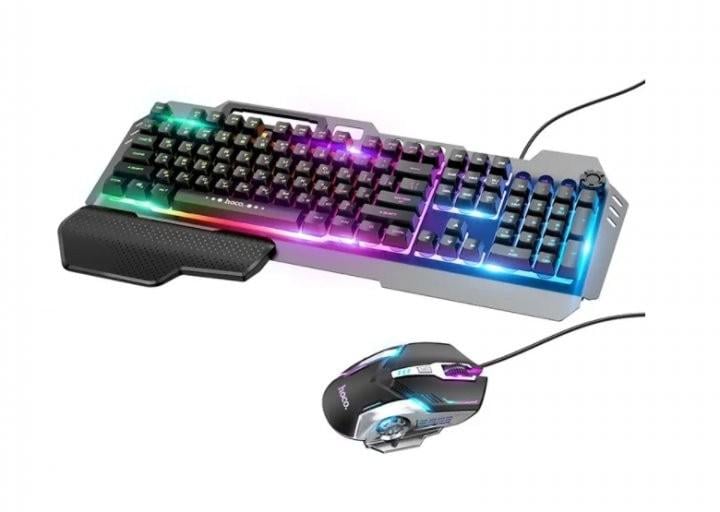 Клавіатура та миша Hoco GM12 Light and Shadow RGB gaming Чорний