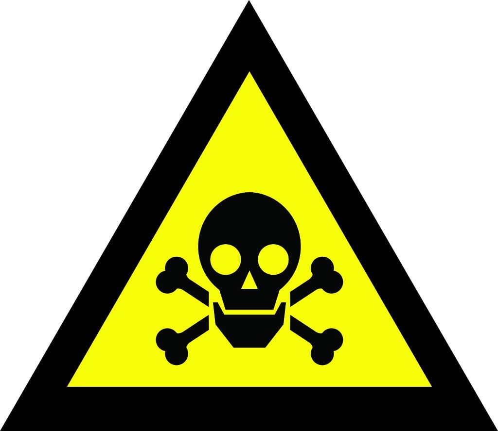 Знак Небезпечна ділянка ПВХ 15x15 см (59914)