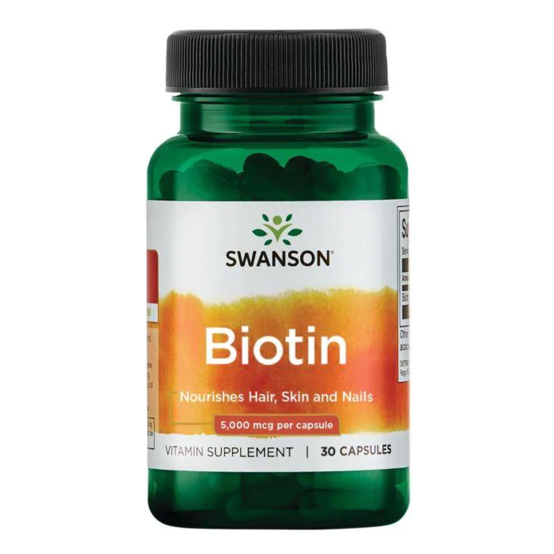 Біотин Swanson Biotin 5000 мг 30 кап.