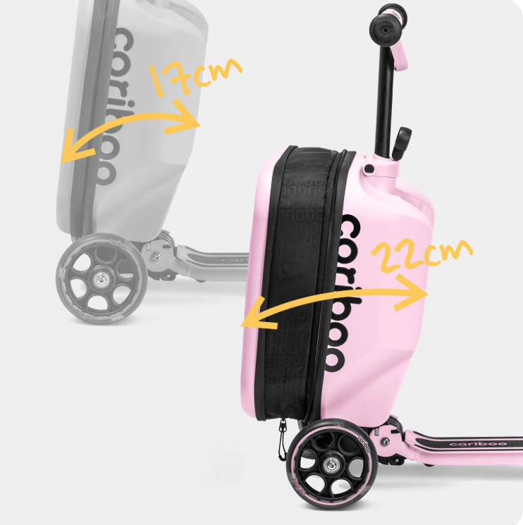 Трехколесный самокат CARIBOO iTRAVEL с детским чемоданом 2в1 (100850) - фото 7 Трехколесный самокат CARIBOO iTRAVEL с детским чемоданом 2в1 (100850) - фото 7