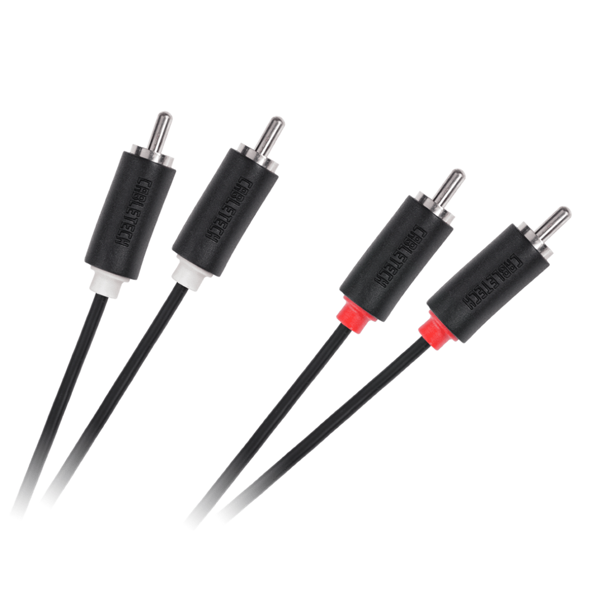 Кабель инсертный Cabletech Standart Audio-Video 2RCA-2RCA 1,8 м Black (KPO3954-1.8) - фото 2