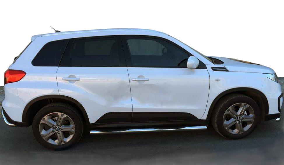 Боковые трубы CAN для Suzuki Vitara 2015- гг. нержавеющая сталь Хром Боковые трубы CAN для Suzuki Vitara 2015- гг. нержавеющая сталь Хром