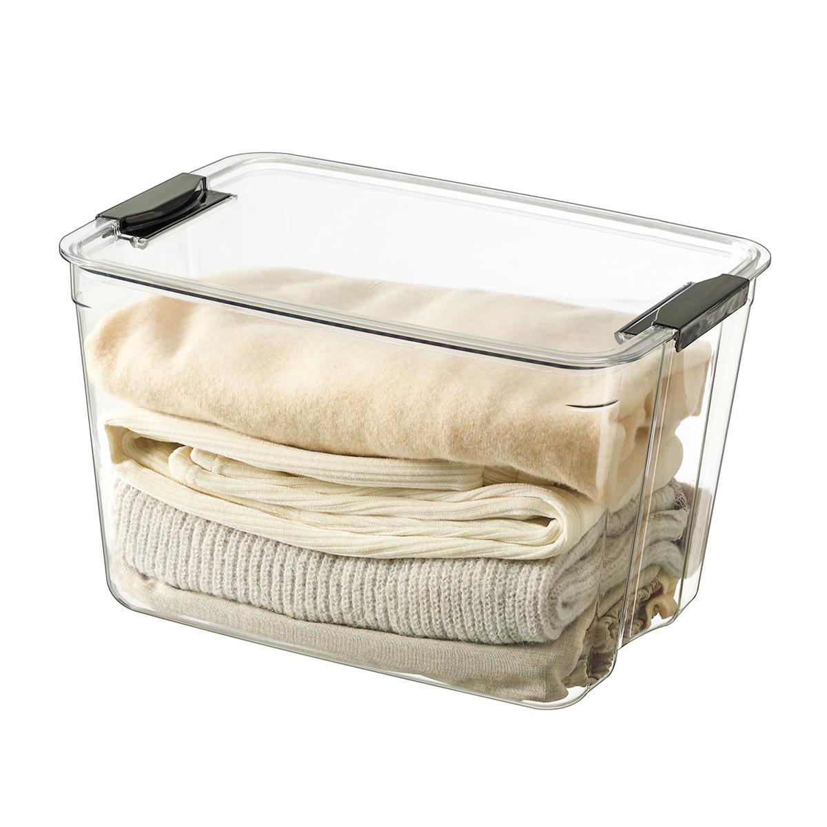 Ящик с крышкой МВМ MY HOME XL Прозрачный (FH-35 XL T) - фото 2 Ящик с крышкой МВМ MY HOME XL Прозрачный (FH-35 XL T) - фото 2