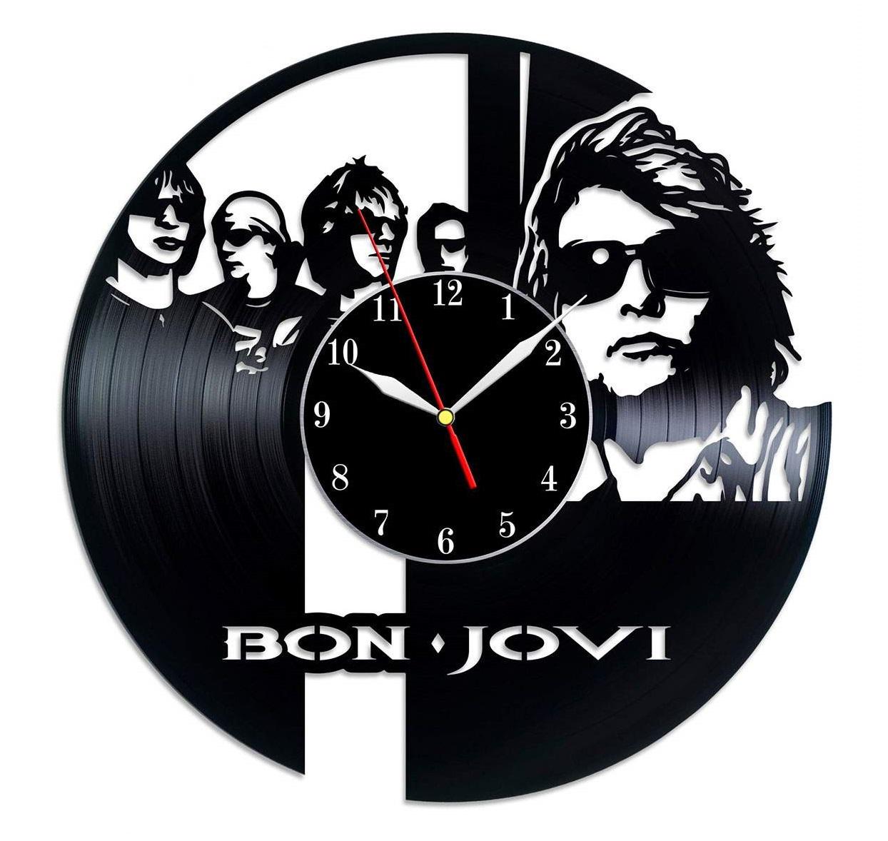 Часы настенные Bon Jovi 2031 из виниловой пластинки