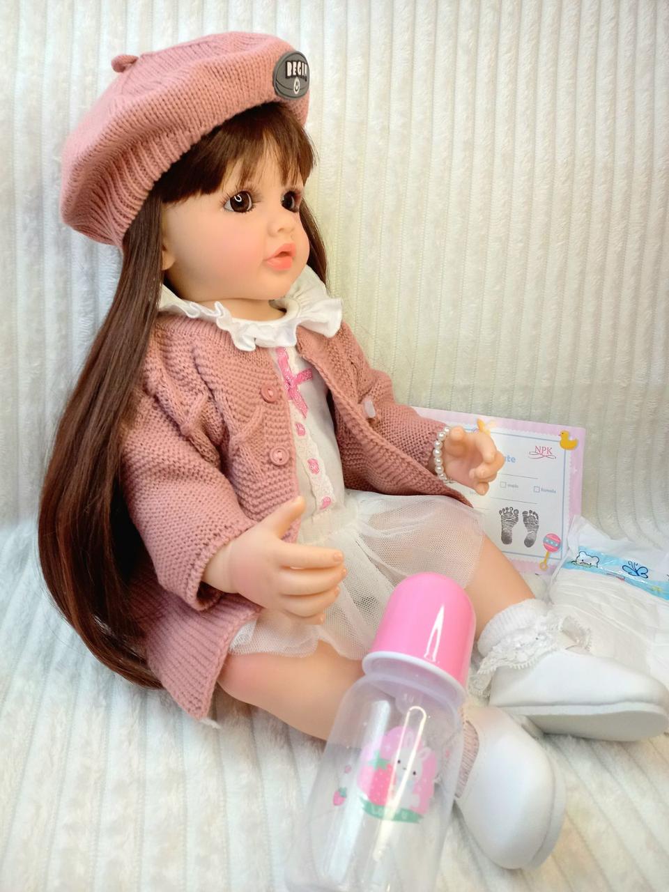 Лялька Reborn Женя вініл-силіконова з соскою/пляшкою 55 см (1775617556) - фото 6 Лялька Reborn Женя вініл-силіконова з соскою/пляшкою 55 см (1775617556) - фото 6