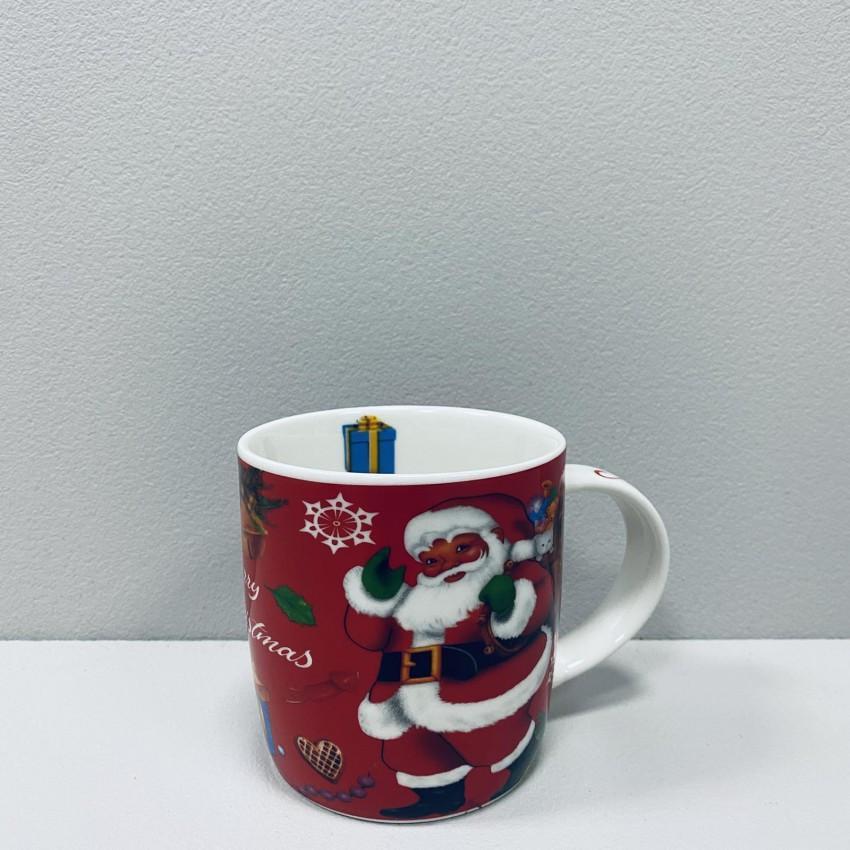 Чашка фарфоровая Stenson Merry Christmas Снеговичок R96411 360 мл