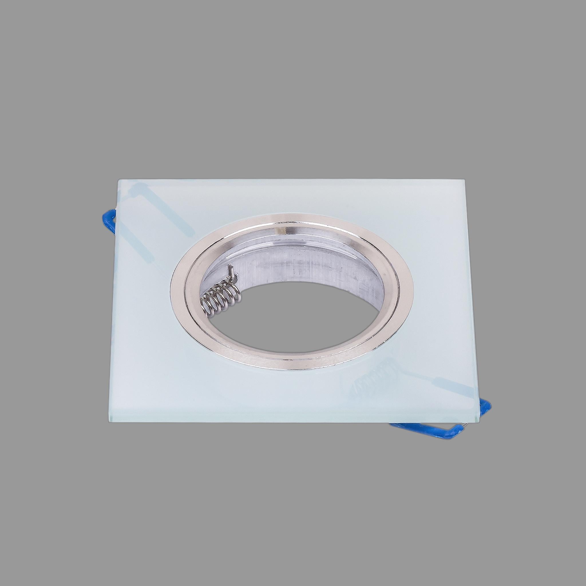 Светильник стеклянный квадратный 9 см Белый