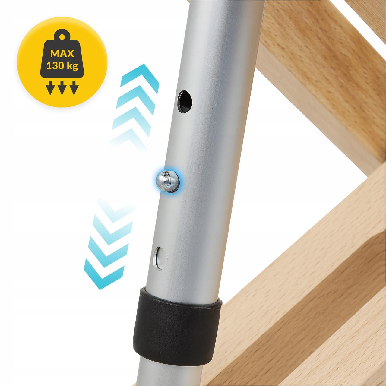 Стілець ортопедичний колінний 4fizjo Pure регульований на коліщатах Black (P-5905973402798) - фото 9