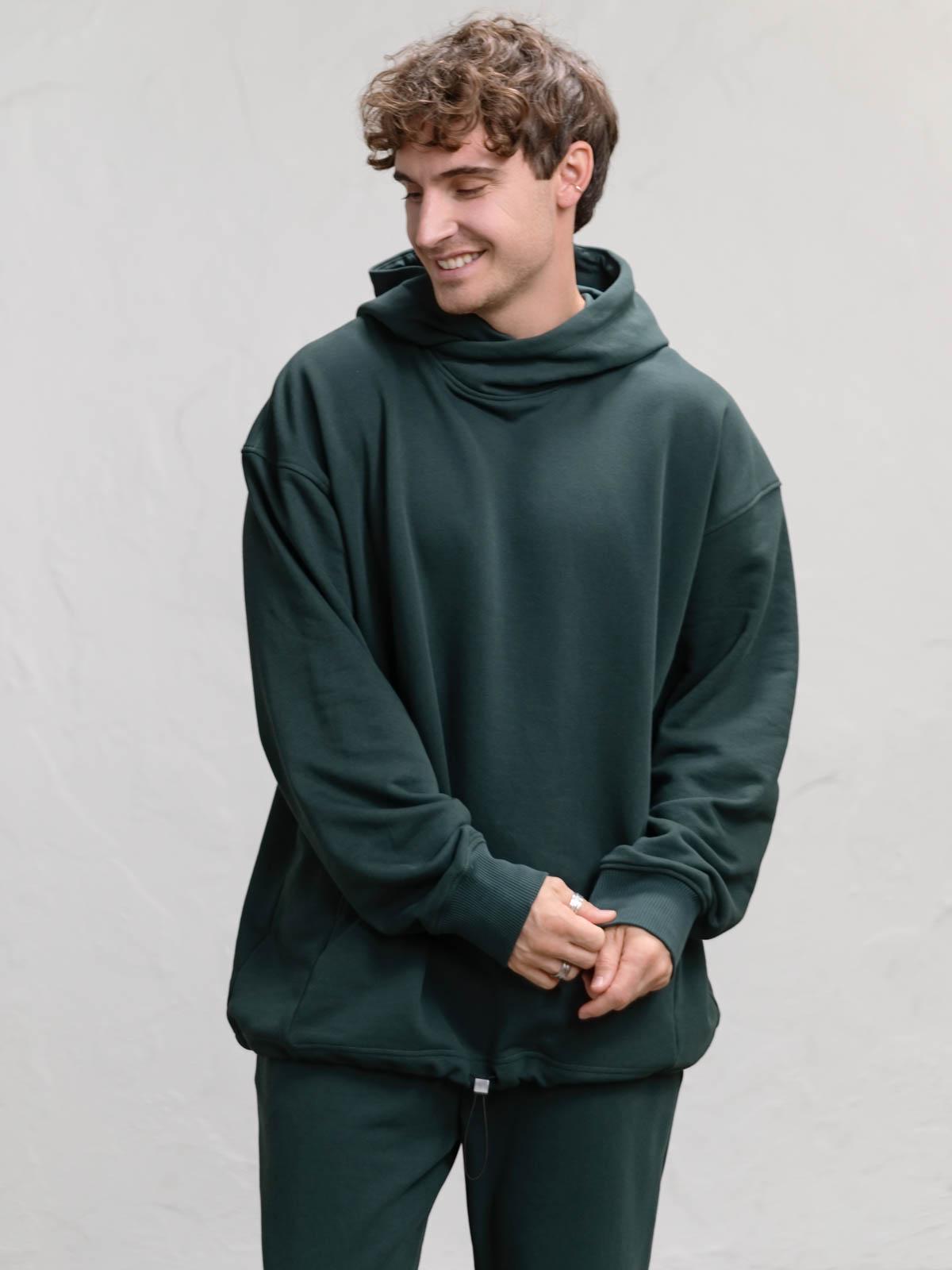 Худі чоловічий вільний FROMUS Onesize Темно-зелений (1122-60)