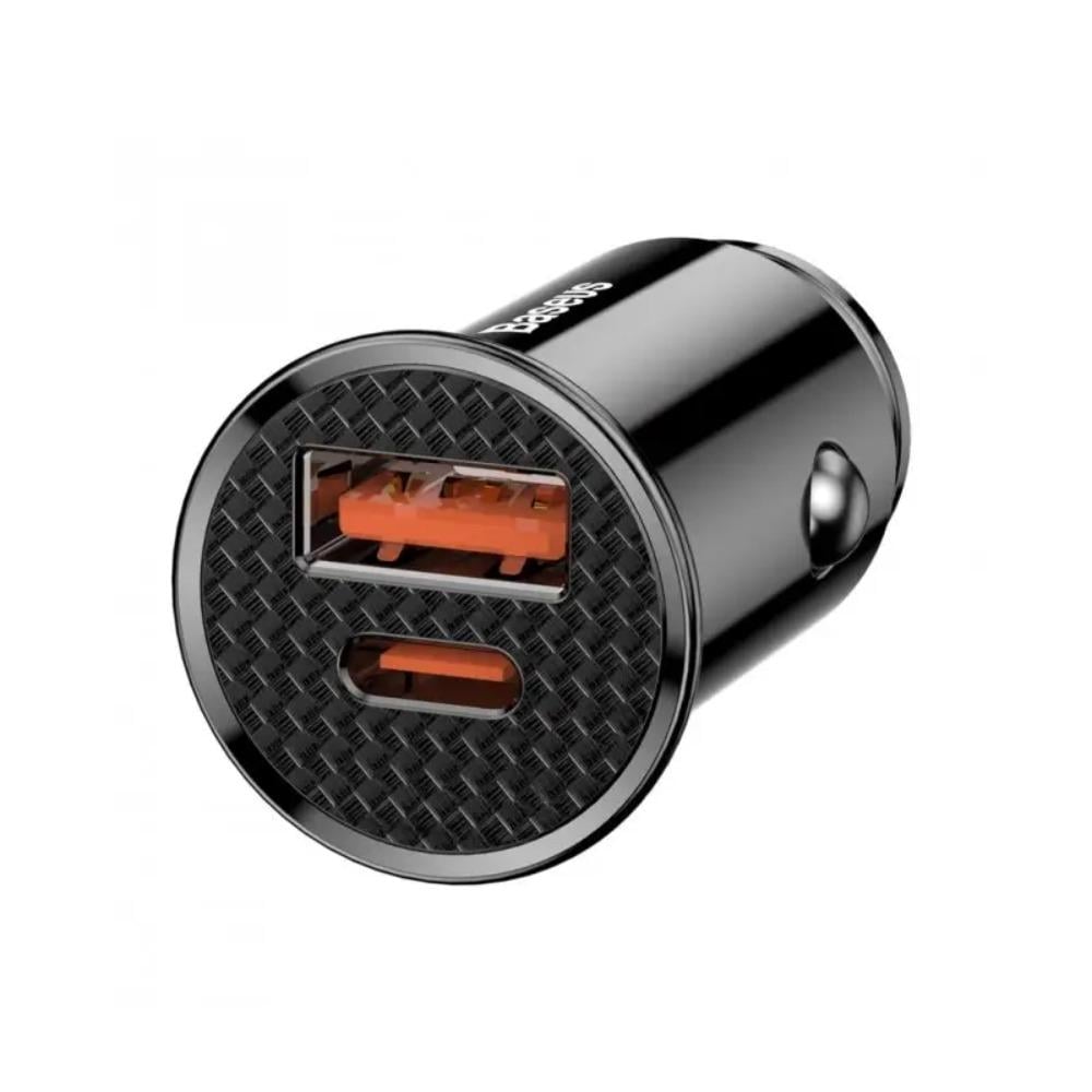Зарядний пристрій автомобільний BASEUS 30 W PD 3.0 QC 3.0 USB/USB-C Black (25397415)