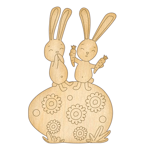 Заготовка из фанеры №216 Пасхальные зайчики (5931)