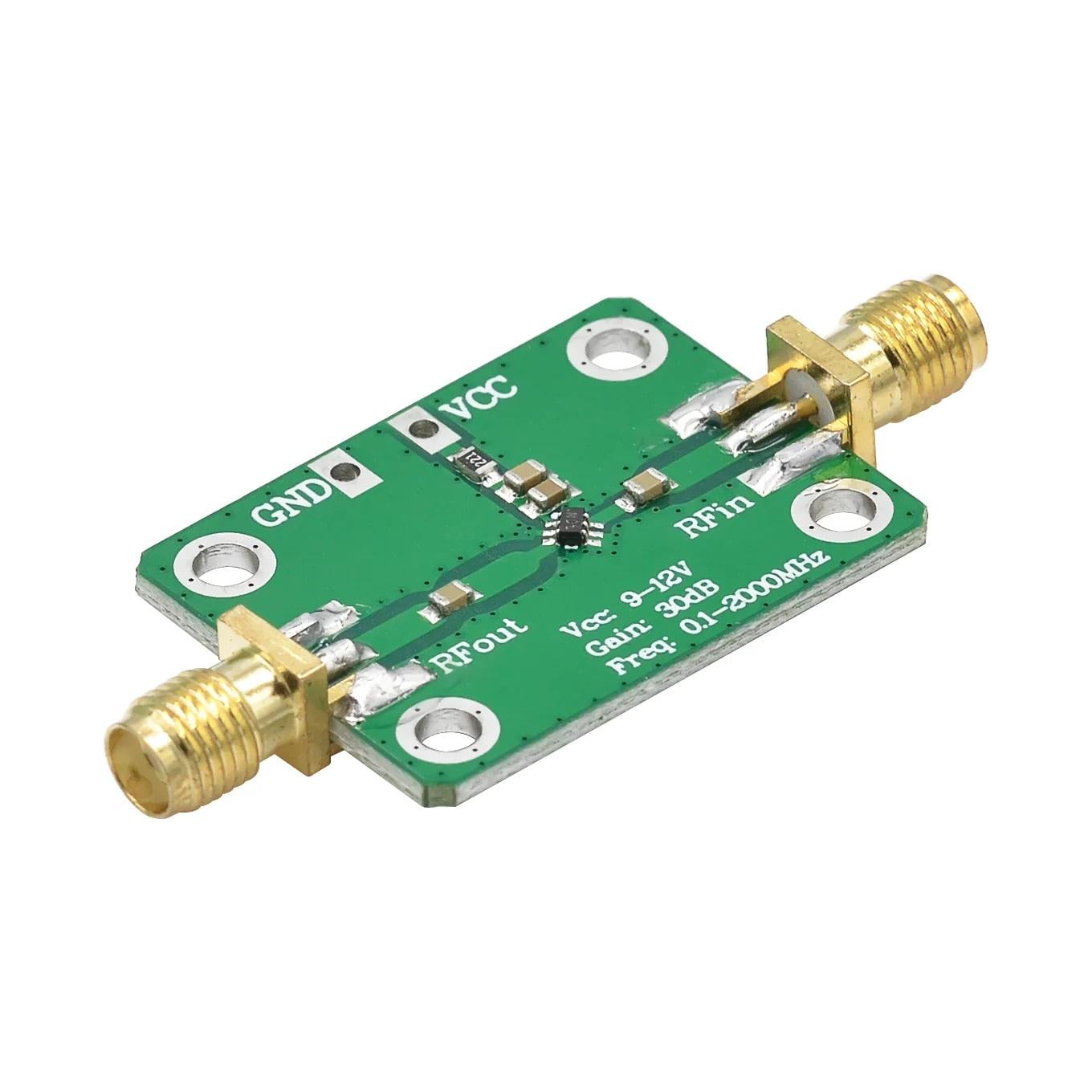 Підсилювач сигналу широкосмуговий 0,1MHz-2000Mhz 30DB активний 9-12V малошумний (00-00026843)