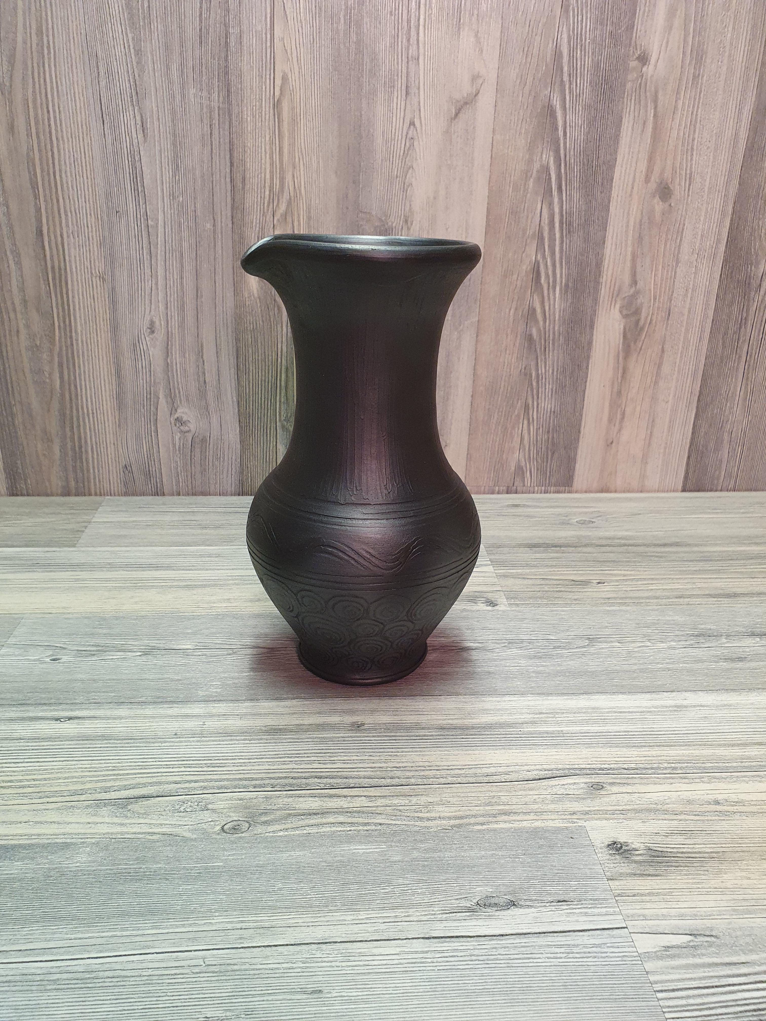 Глечик з чорної глини (5292) - фото 9