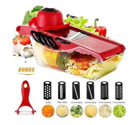 Терка-овочерізка Mandoline Slicer 6в1 з контейнером - фото 5