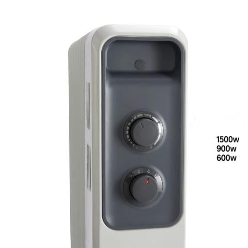 Масляний обігрівач 7 секцій 1500 Вт до 15 м2 Білий - фото 3