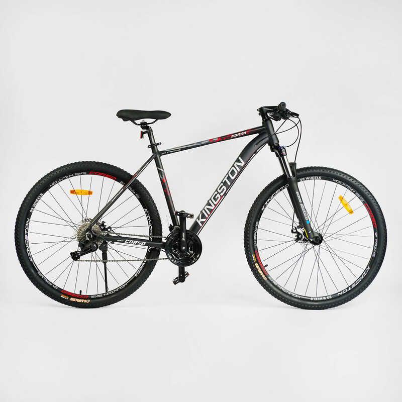 Велосипед cпортивный Corso Kingston 29" KN-29125 рама алюминиевая 21" 27 скоростей (127947)