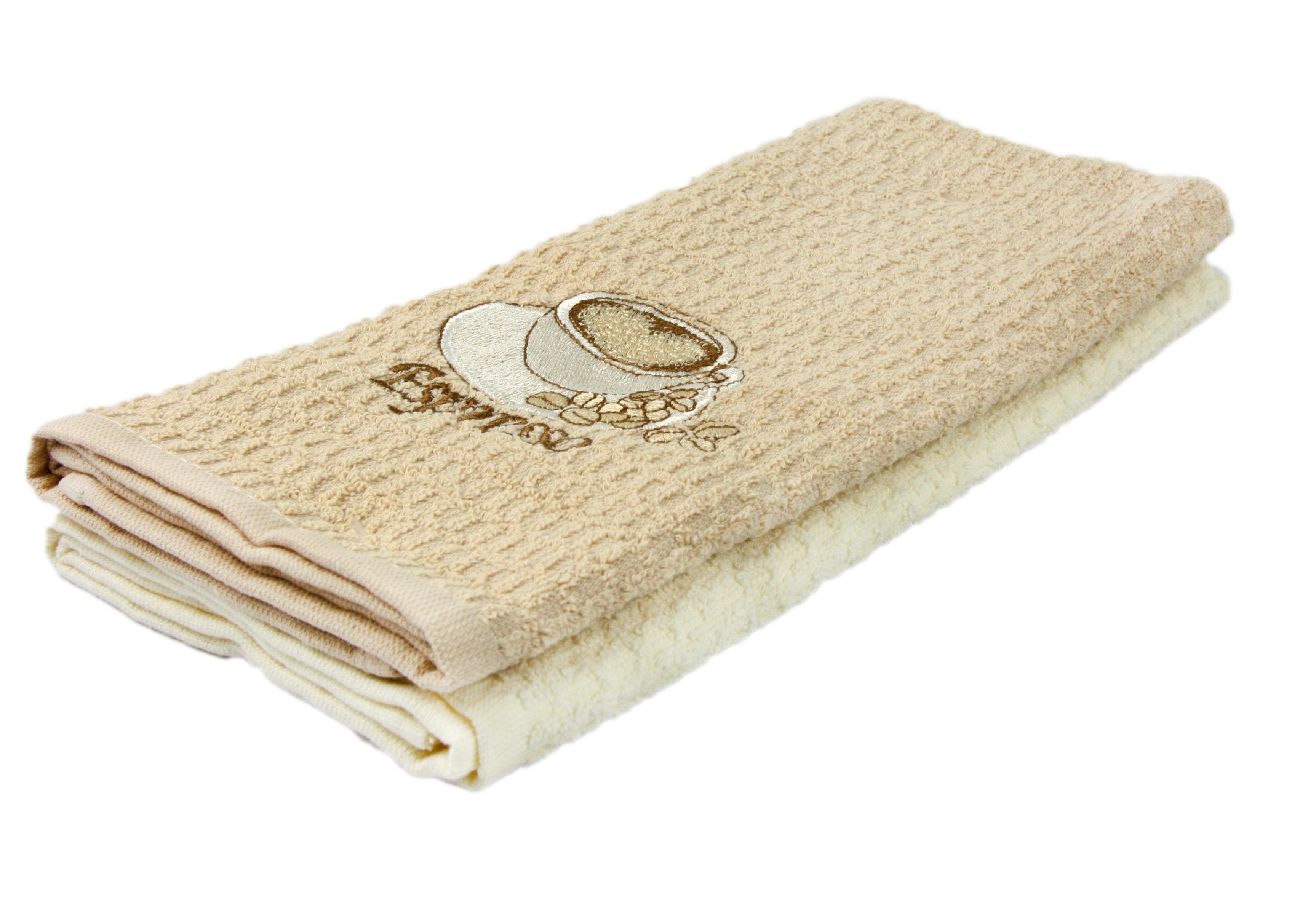 Набор полотенец Coffee Spoon махровых 2 шт. 40х60 см Бежевый (2200000600028)