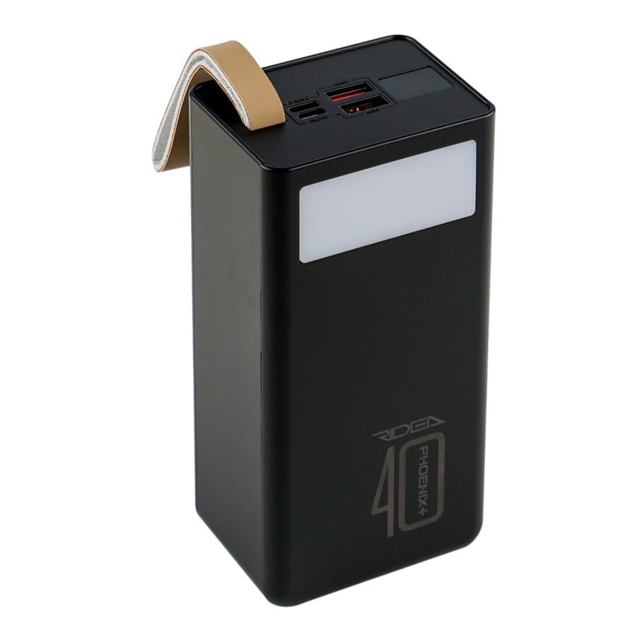Повербанк Ridea RP-D40L+ Phoenix40+ PD/QC 3.0 40000 мА/час 22.5 Вт 2хUSB-A + Type-C + Micro-USB LED дисплей фонарь (RP-D40L) Повербанк Ridea RP-D40L+ Phoenix40+ PD/QC 3.0 40000 мА/час 22.5 Вт 2хUSB-A + Type-C + Micro-USB LED дисплей фонарь (RP-D40L)