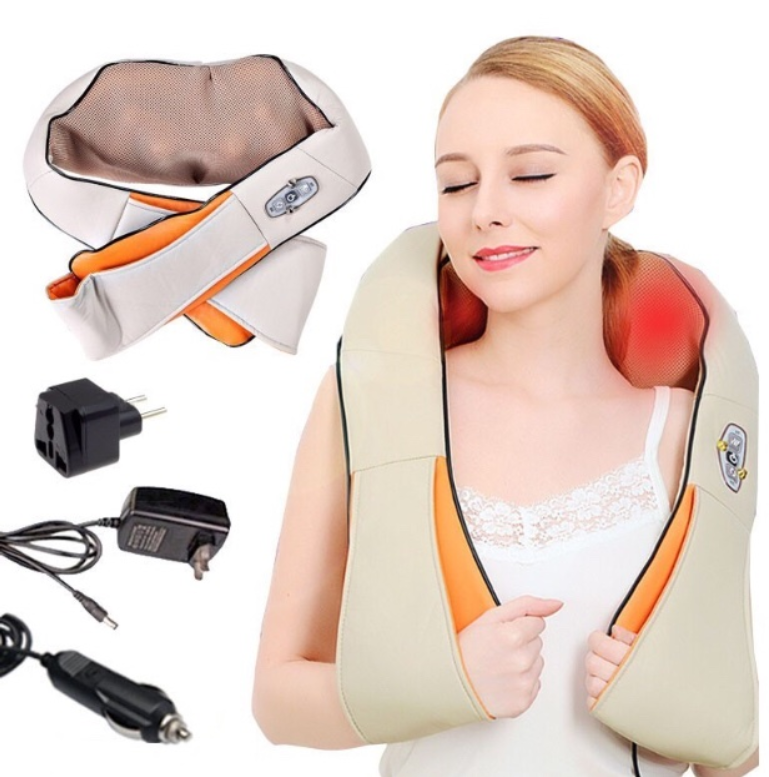 Масажер роликовий для шиї і плечей Massager of neck kneading 12V 24W - фото 2