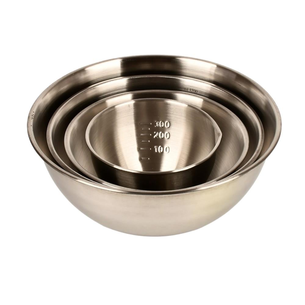 Миски из нержавейка CAI LE R93818 4 шт. с мерной шкалой Стальной