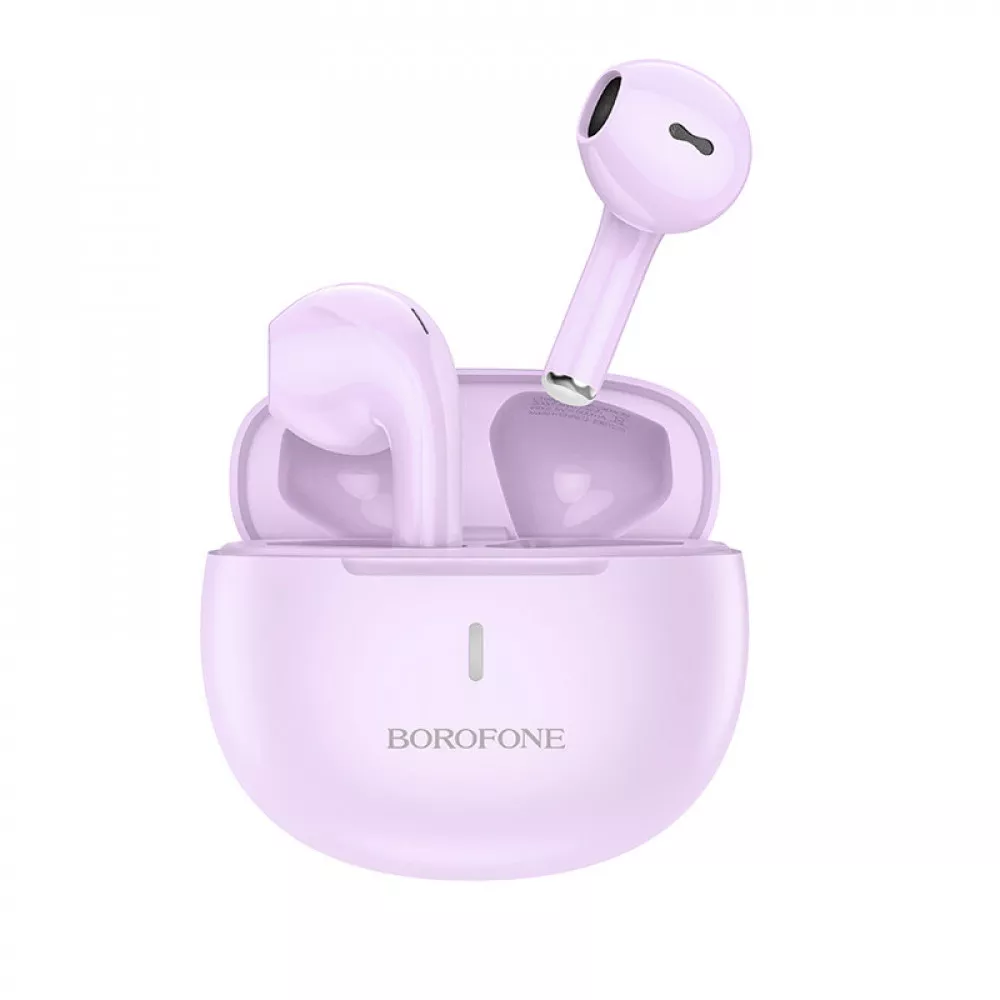 Навушники бездротові Borofone BW33 Handsome TWS Bluetooth 5,3 LED індикатор з зарядним чохлом Фіолетовий (8913649283752)