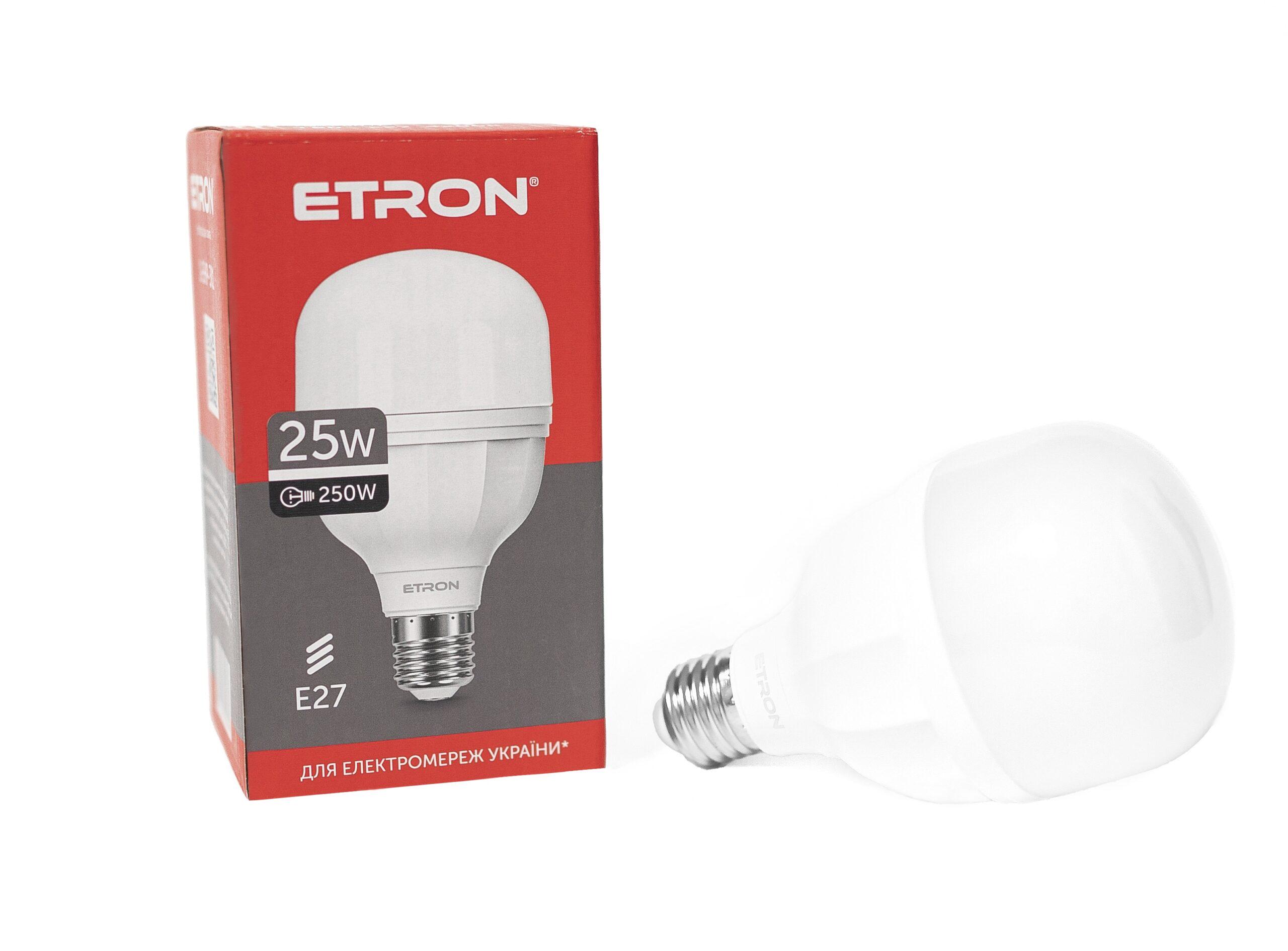 Светодиодная LED лампа ETRON 25 Вт T80 4200K 220 В E27 дневной свет (21648)