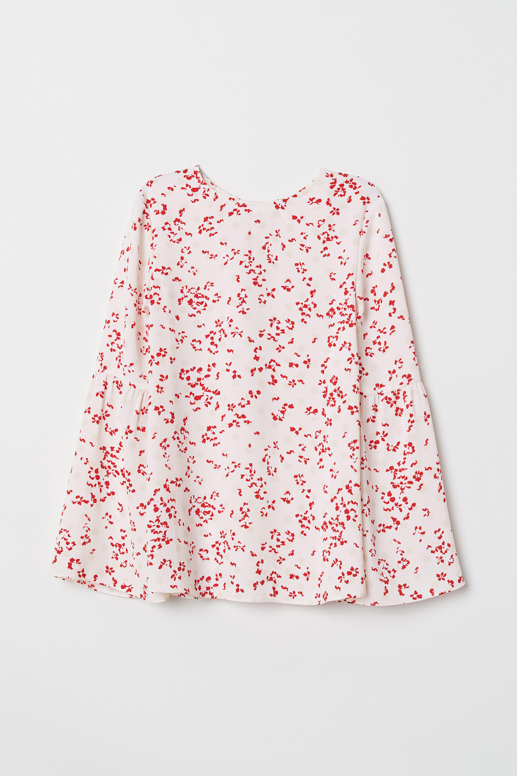 Блуза H&M р. 34 Бело-красный (6873048)