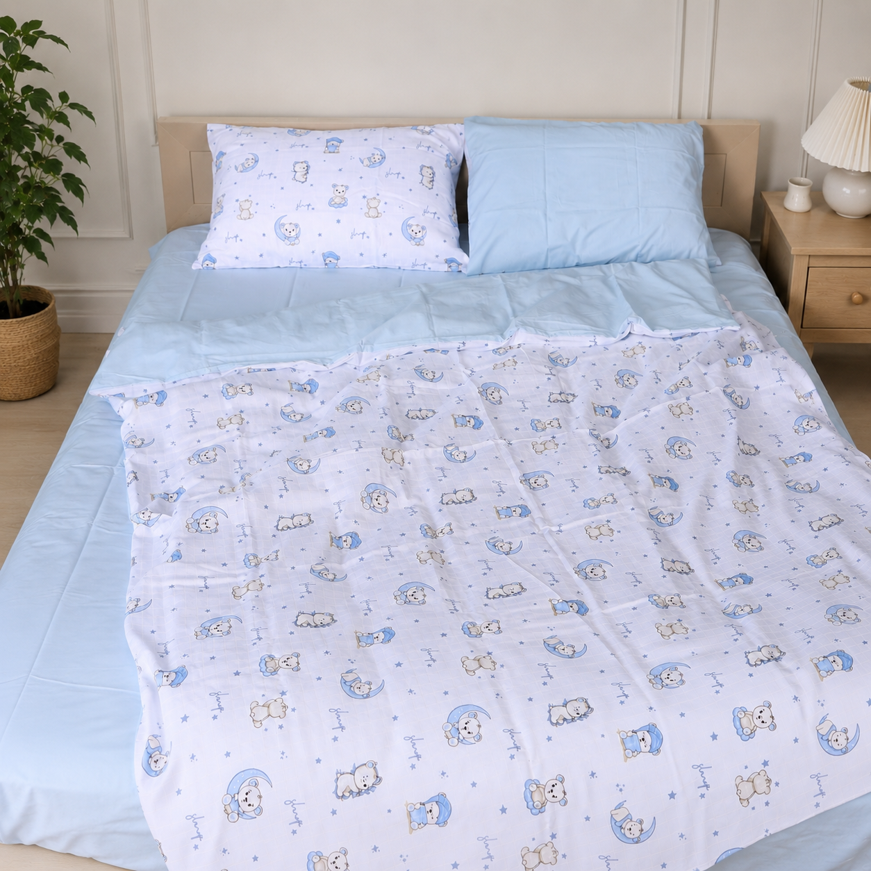 Комплект постельного белья детский PaniPava Sleepy Bear Муслин-Поплин 110х140 см (109721912)