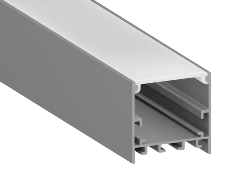 Профиль алюминиевый анодированный LEDUA АЛ-84 с рассеивателем для LED ленты накладной/подвесной 2 м (7533)