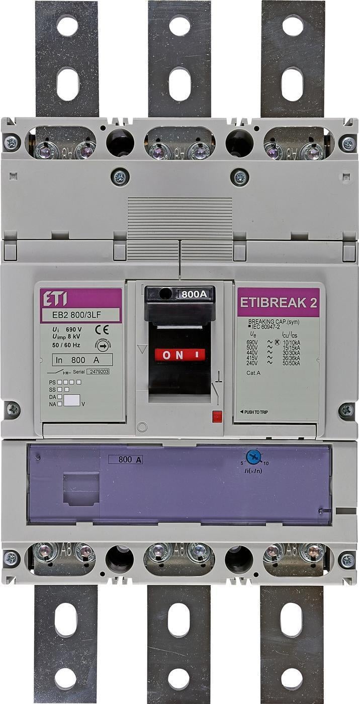 Автоматический выключатель корпусной ETI EB2 800/3LF 800A 36 kA 3P (4672204)