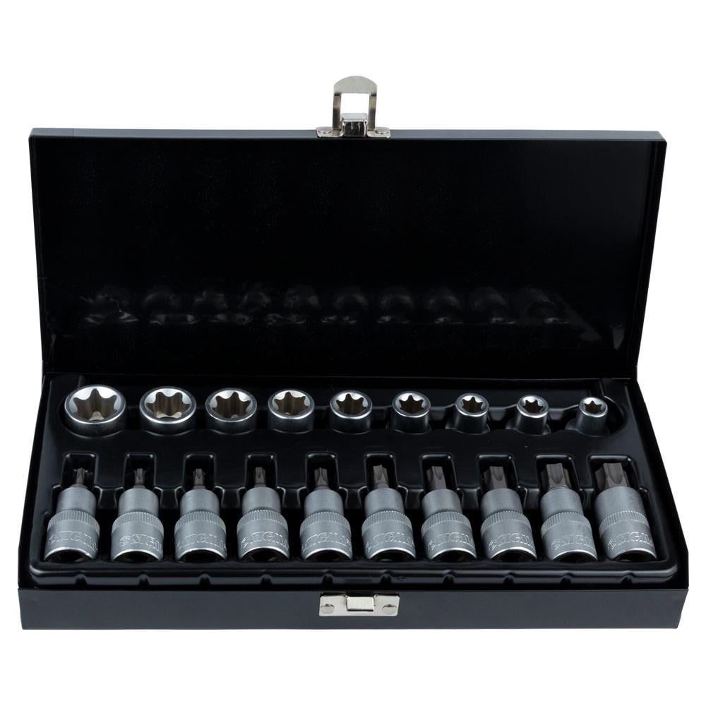 Набір насадок та біт Sigma CrV з насадками Torx 1/2" 19 шт. в кейсе (6086661) - фото 4 Набір насадок та біт Sigma CrV з насадками Torx 1/2" 19 шт. в кейсе (6086661) - фото 4