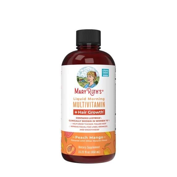 Вітамінний комплекс для жінок MaryRuth’s Liquid Morning Multivitamin Hair Growth Peach Mango рідкий 450 мл - фото 2 Вітамінний комплекс для жінок MaryRuth’s Liquid Morning Multivitamin Hair Growth Peach Mango рідкий 450 мл - фото 2