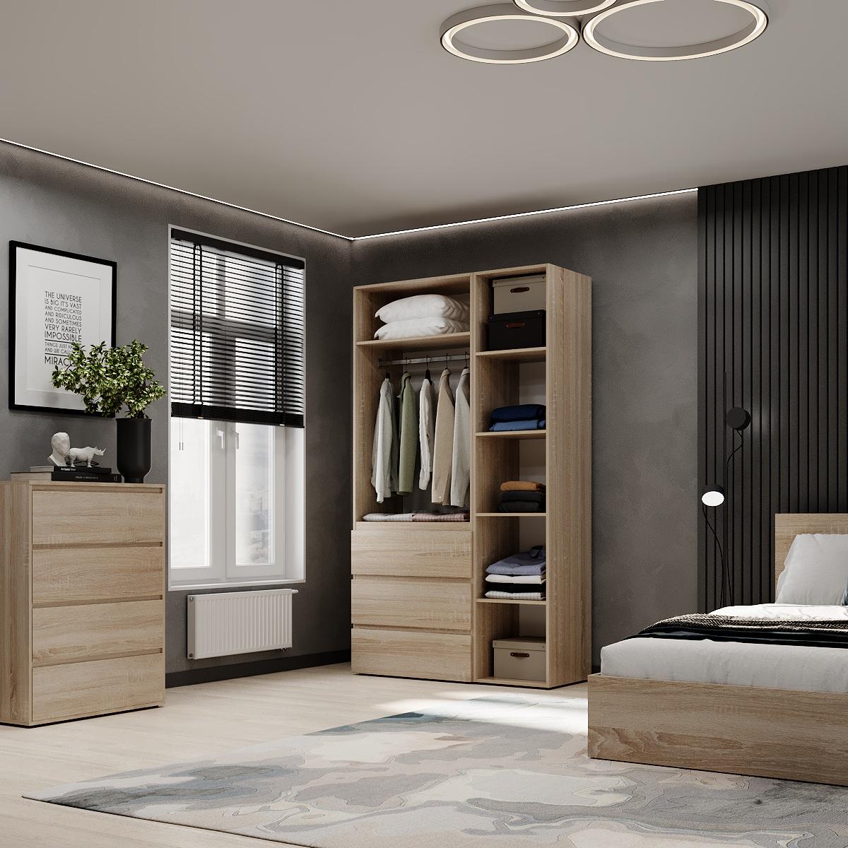 Шкаф распашной комбинированный ART IN HEAD №2 Light 1200x500x2200 мм Дуб Сонома светлый (GALTK0213000000) - фото 4