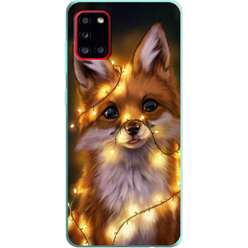 Чехол Boxface Samsung A315 Galaxy A31 Рождественская лиса Мятный силикон (39470-up2399-39921)