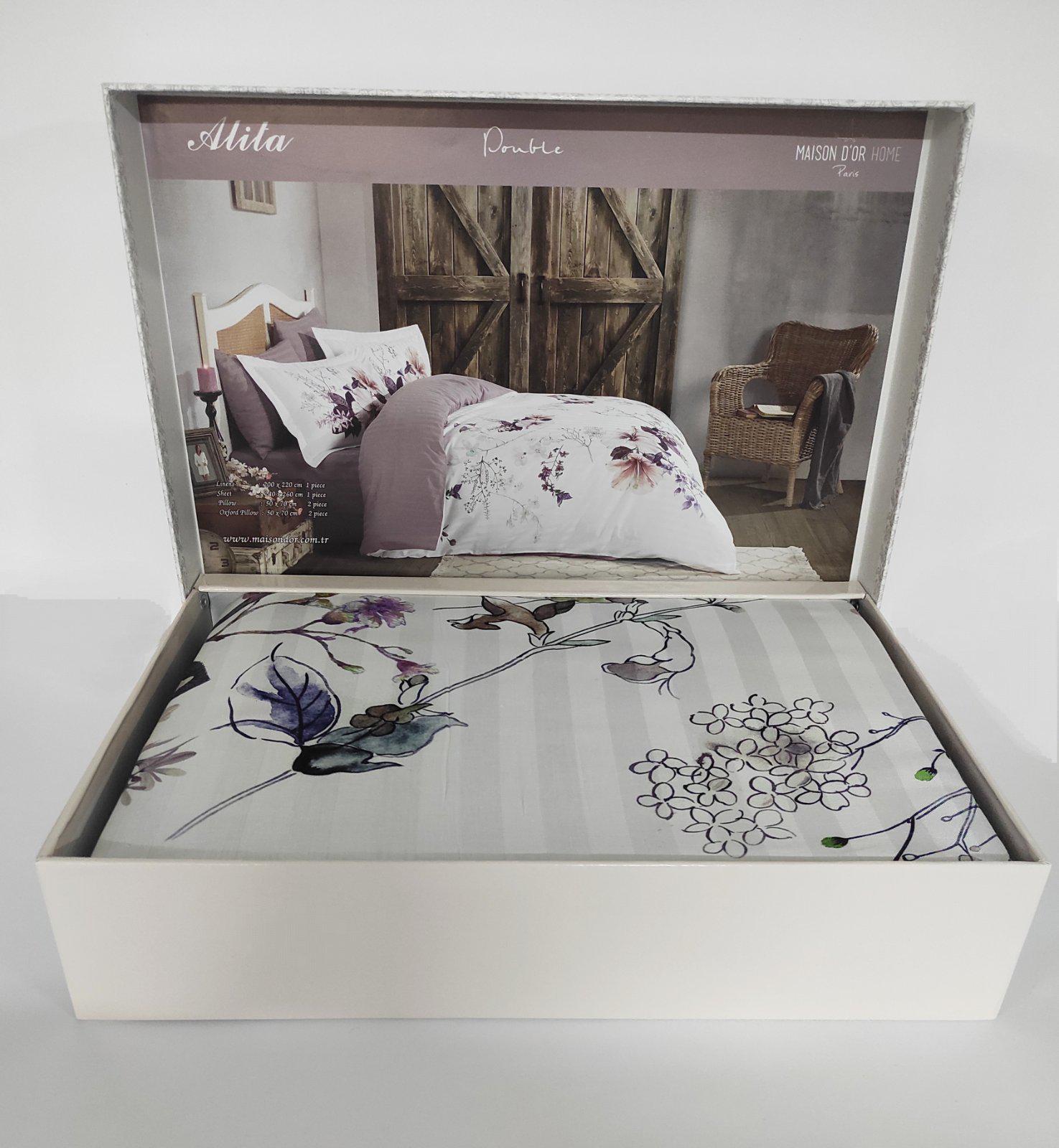 Комплект постельного белья Maison D'or Cатин 200х220 Alita Nature (CN9165) Комплект постельного белья Maison D'or Cатин 200х220 Alita Nature (CN9165)