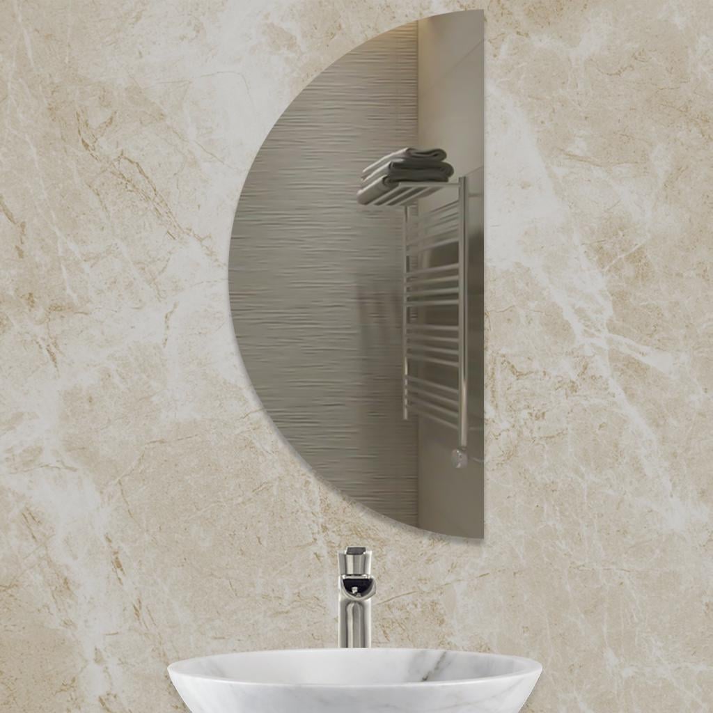 Зеркало фигурное Полукруг с LED подсветкой 500х1000 мм (10649543)