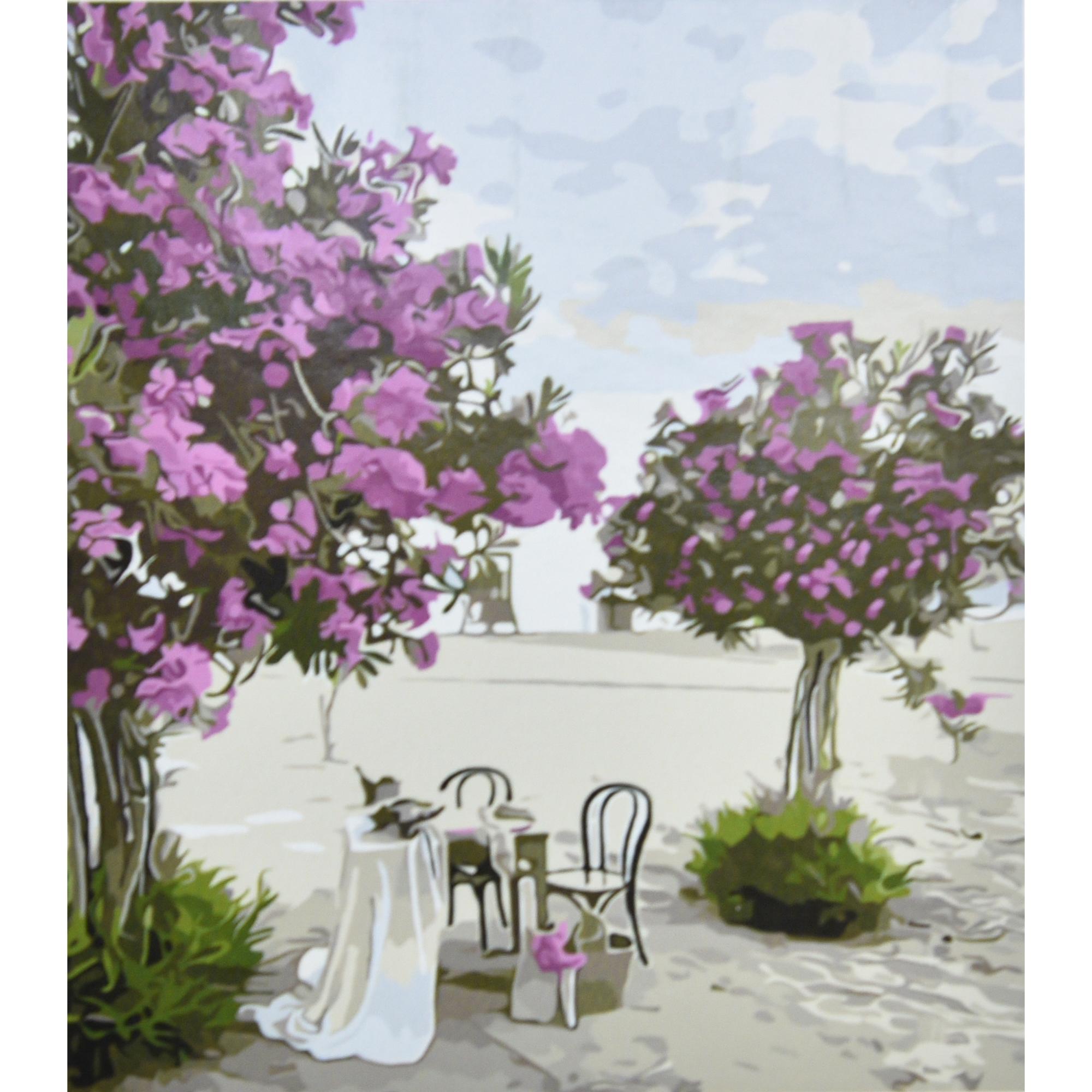 Картина по номерам Strateg Премиум Столик на двоих с лаком и уровнем 30x40 см (Str-SS6530)