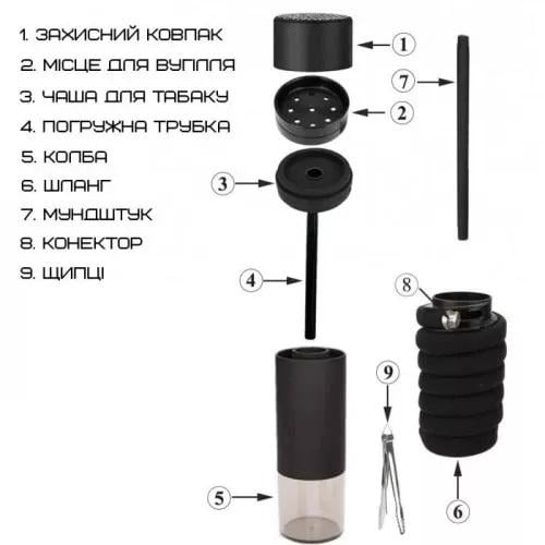 Кальян Yahya Tub Black (21734) - фото 2 Кальян Yahya Tub Black (21734) - фото 2