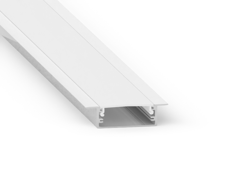 Профиль алюминиевый анодированный LEDUA АЛ-16-1 + рассеиватель для LED ленты врезной 1 м (4271)