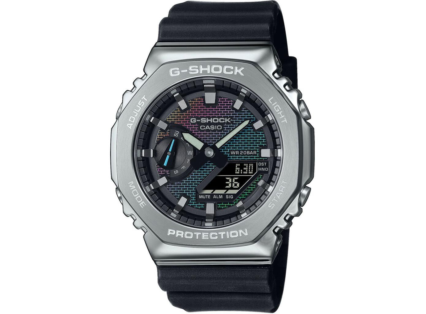 Наручные часы мужские Casio G-Shock GM-2100RW-1A ударопрочные с водозащитой 200 м/подсветкой и комбинированным циферблатом (3052734135)