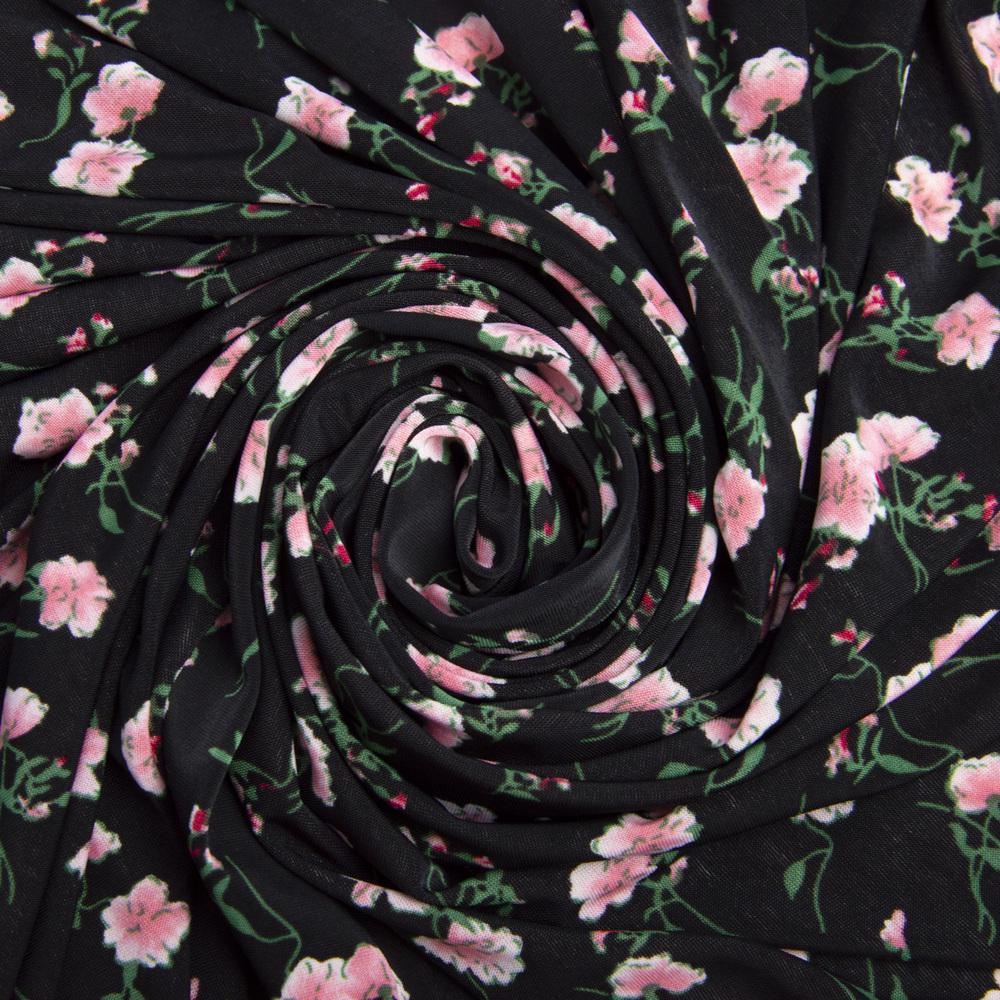 Ткань трикотаж Мадина Цветок 200 гр/м2 Розовый (23402)