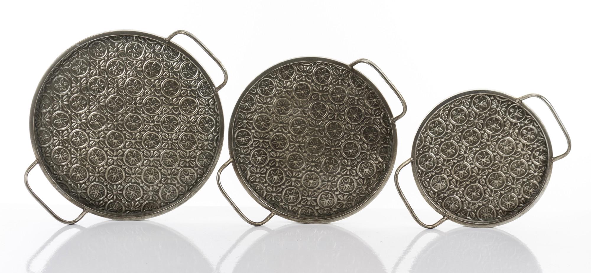 Набір таць декоративних 3 шт. 6,5x44,5x38/6,5x39,5x33,5/ 6x34,5x28 см (142388) - фото 2 Набір таць декоративних 3 шт. 6,5x44,5x38/6,5x39,5x33,5/ 6x34,5x28 см (142388) - фото 2