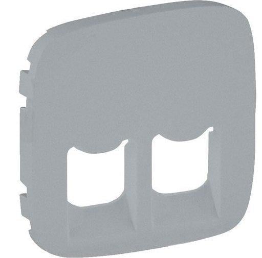 Панель двойной розетки Legrand RJ11/RJ45 Valena Allure Алюминий (30309341)