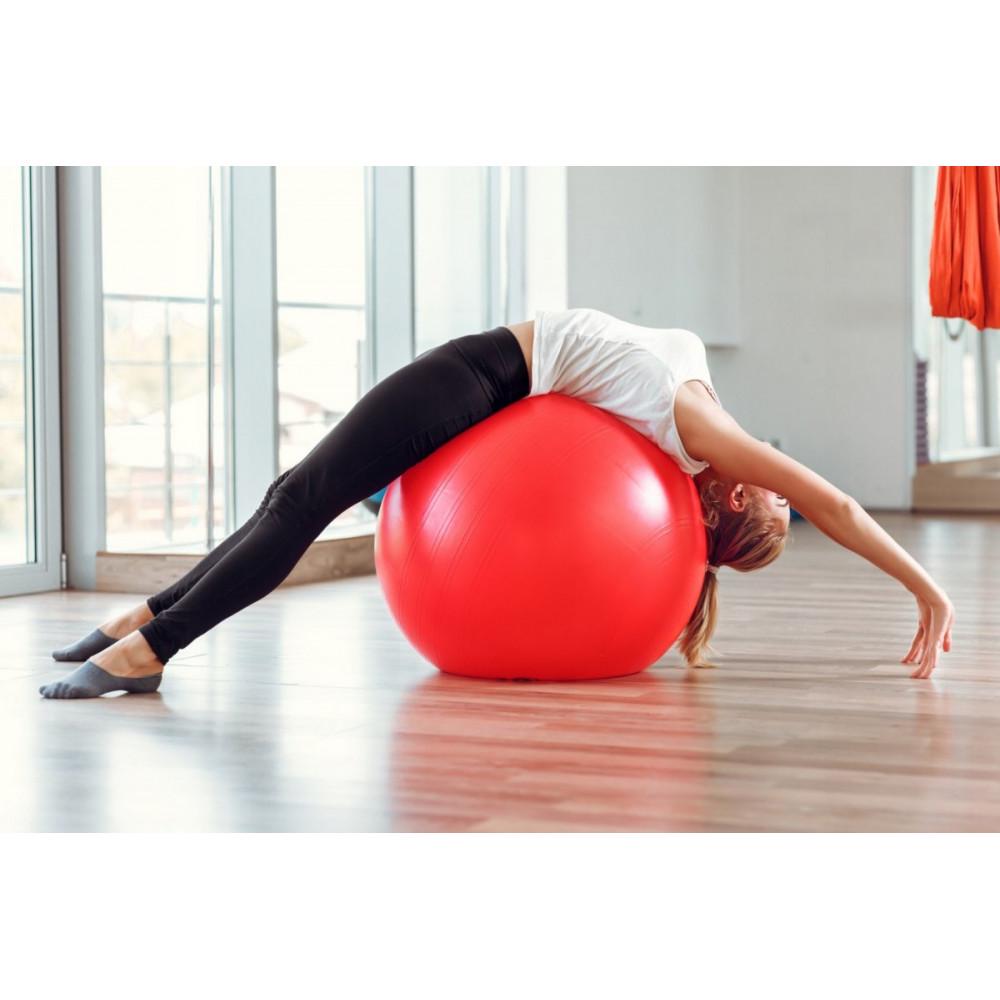 Мяч для йоги BE READY 65 см Красный - фото 3 Мяч для йоги BE READY 65 см Красный - фото 3
