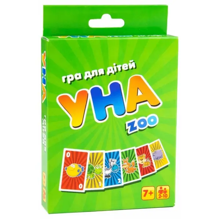 Настольная игра карточная Strateg УНА zoo на украинском языке (998812) - фото 1