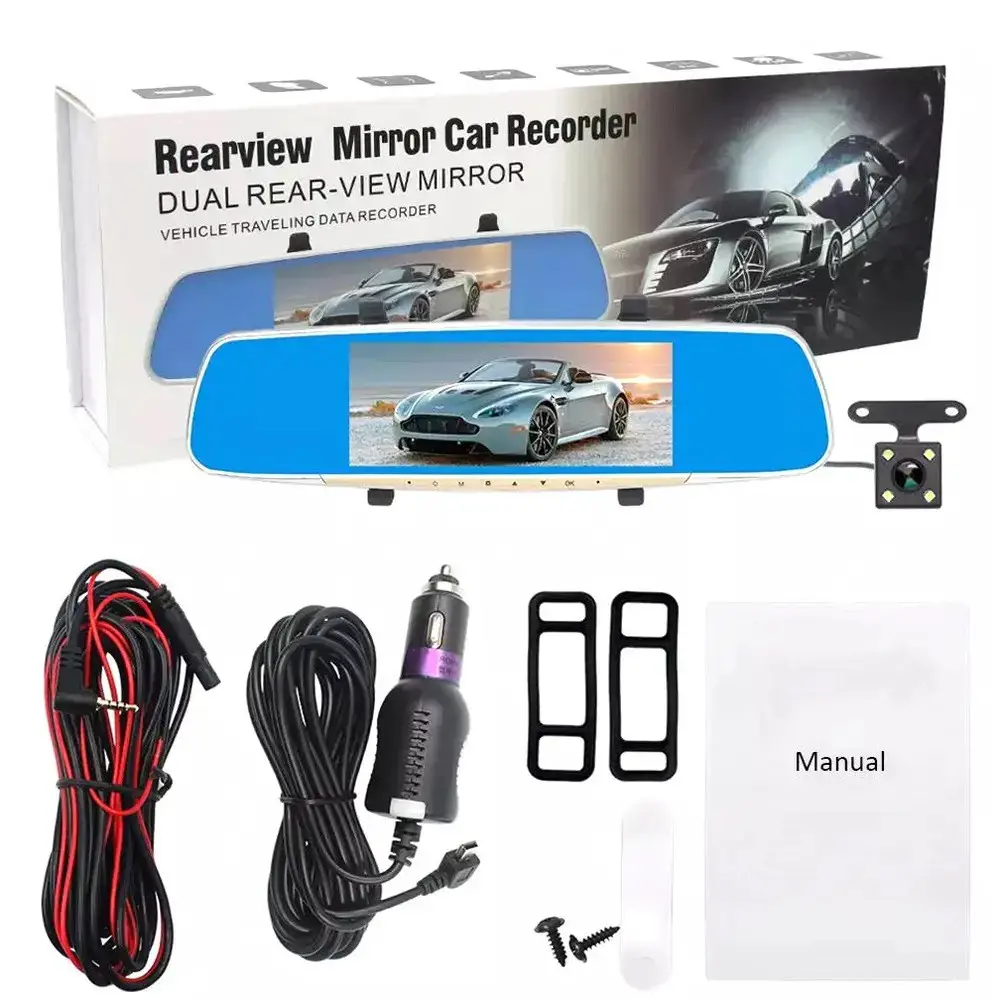 Зеркало заднего вида с видеорегистратором DVR V10 Full HD 7" - фото 5