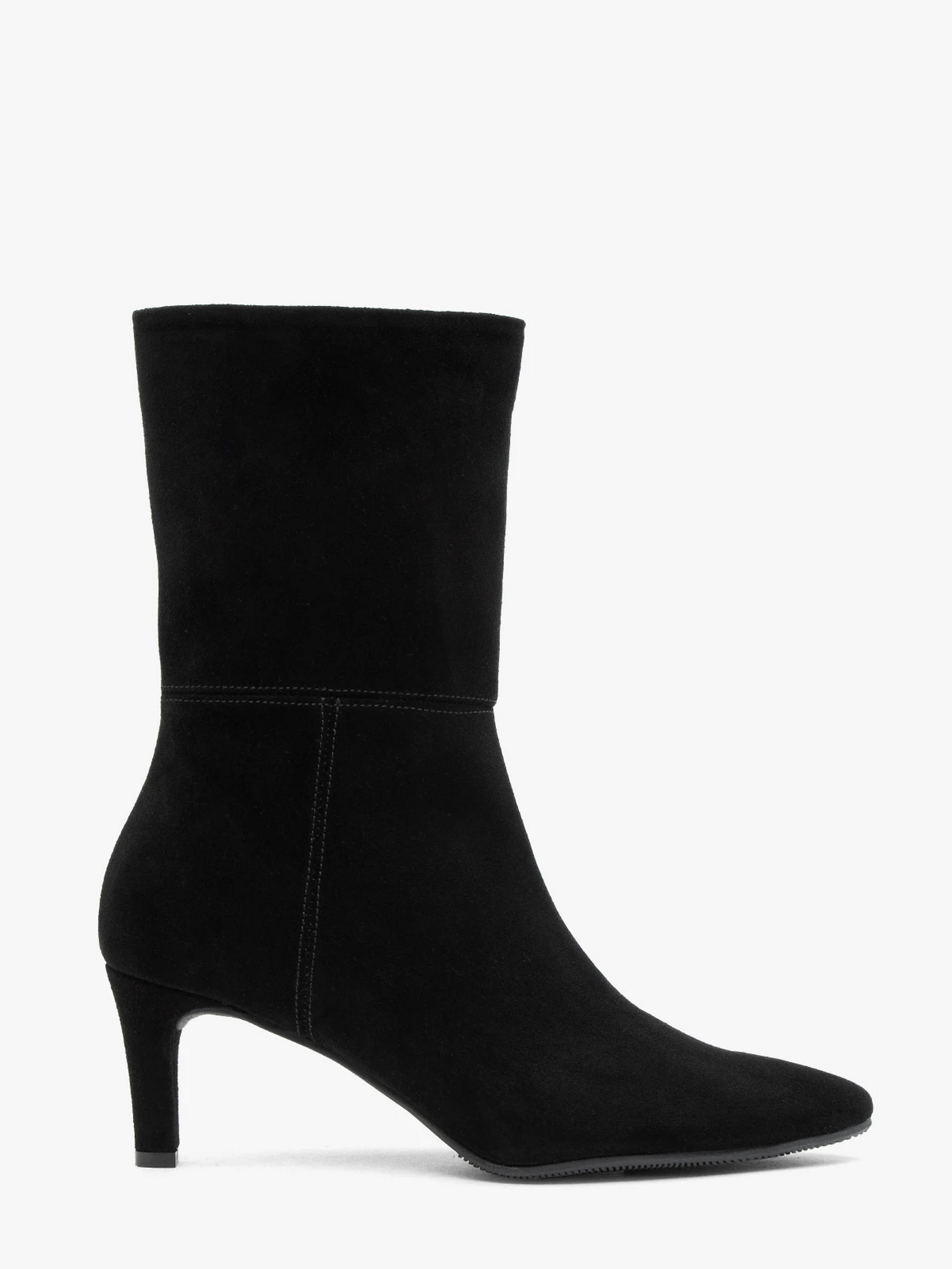 Ботинки ботильоны замшевые женские RYLKO высокие р. 37 Черный (B6VK8___ _YZ1)