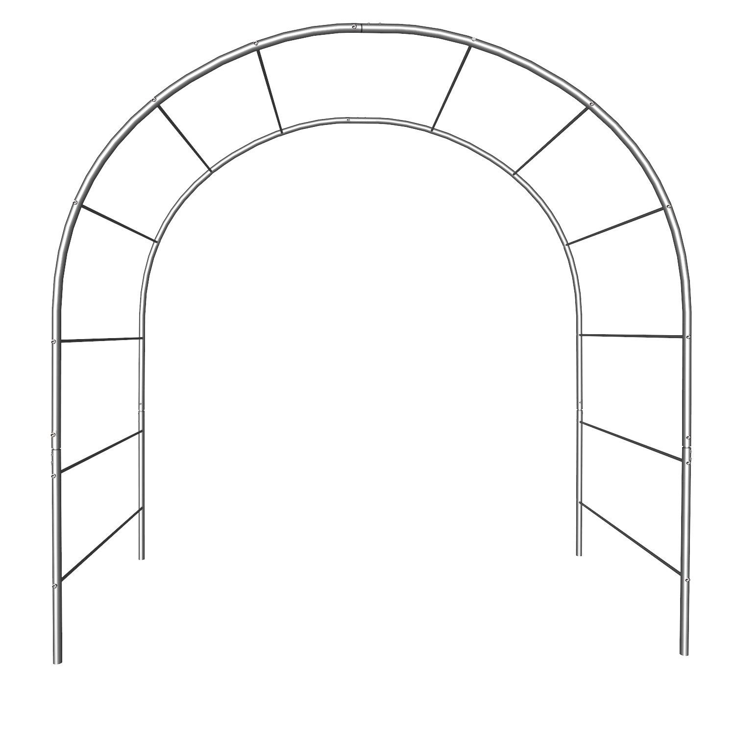 Опора для рослин арка садова 2700х2000х1000 мм d 24 мм/d 12 мм (АС-D24/D12-2700*2000*1000) - фото 1
